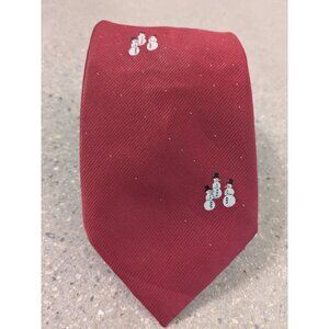 Wemlon Wembley Necktie Men's 55x3 Inch Red Snowman Holiday Christmas